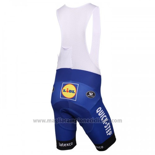 2016 Abbigliamento Ciclismo Etixx Quick Step Bianco e Blu Manica Corta e Salopette